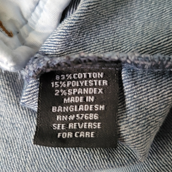 New Look || Blue Buttoned Flap Pocket Denim Jean Jacket - Picture 7 of 8